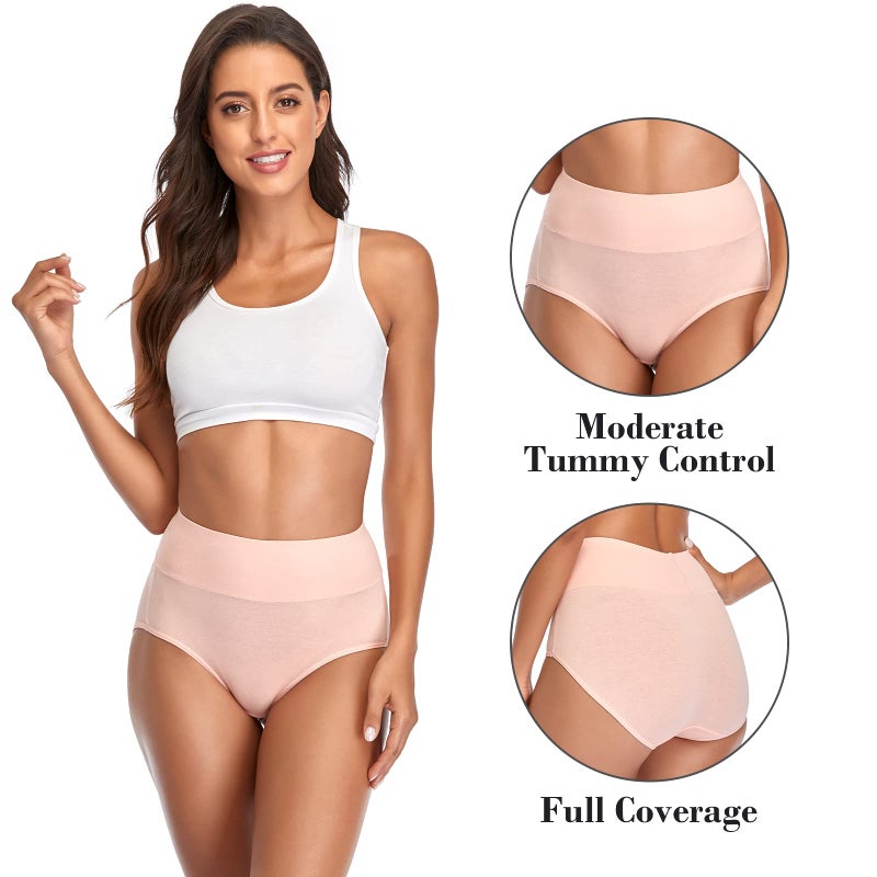 K-CHEONY High Waisted Underwear For Women Cotton Ladies No Show Underwear Packs - Image 3